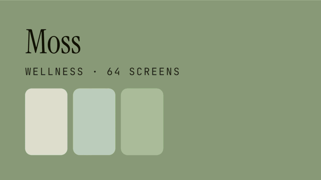 moss — wellness app ui