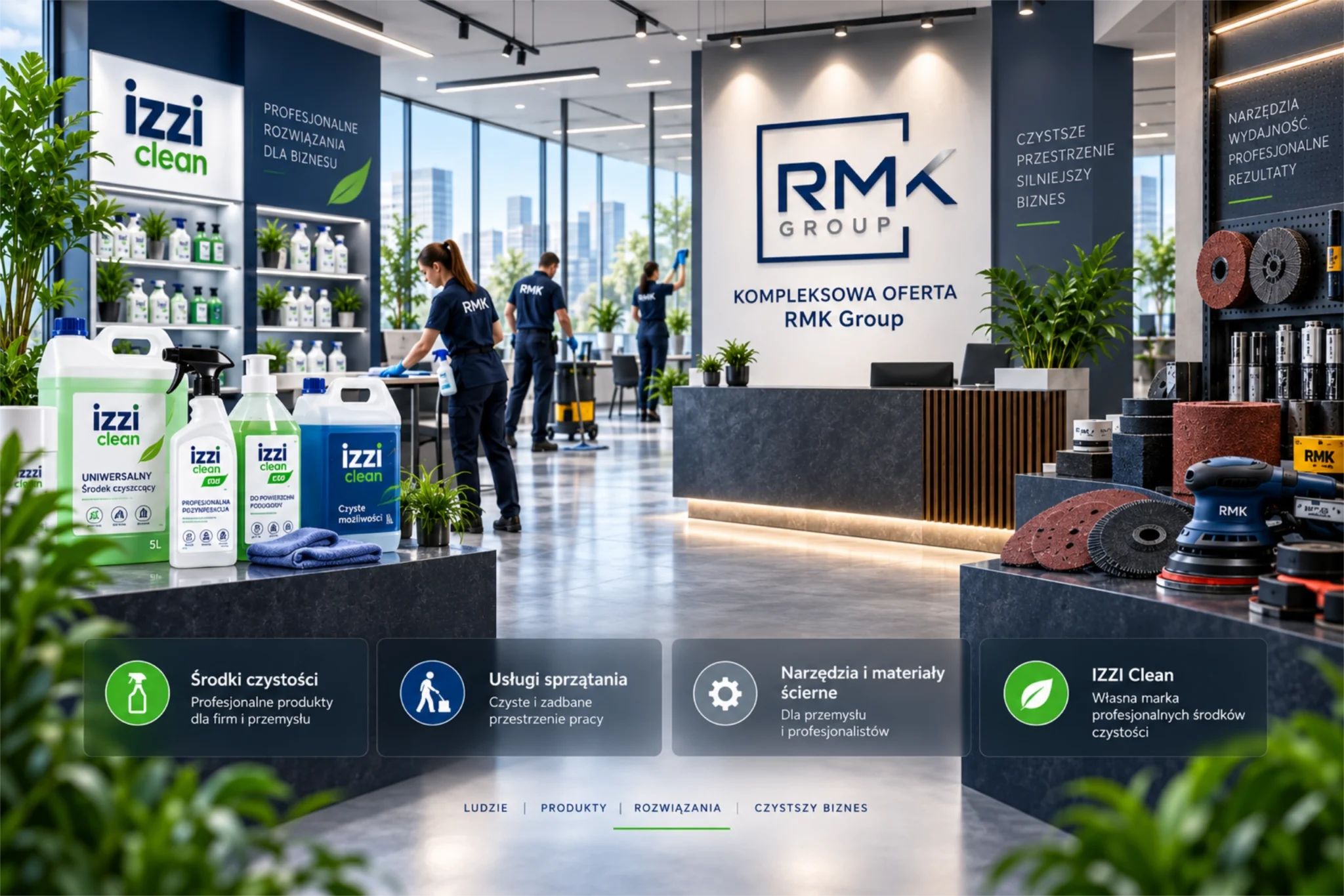 Oferta RMK Group dla firm i przemysłu – środki czystości, usługi i rozwiązania techniczne