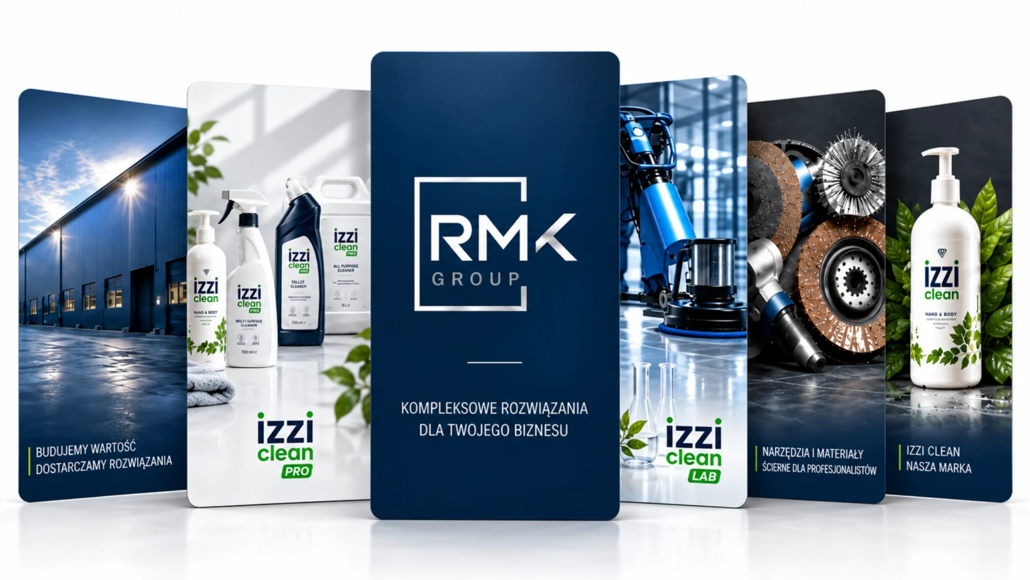 RMK Group – profesjonalne środki czystości IZZI Clean, sprzęt do utrzymania czystości oraz narzędzia i materiały ścierne dla biznesu i przemysłu